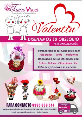 SAN VALENTIN DISEÑAMOS SU OBSEQUIO